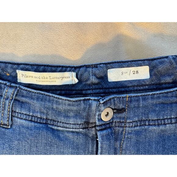 Anthropologie Pilcro Carpenter Jeans Utility Painter Denim Size 28 8 - Picture 6 of 13